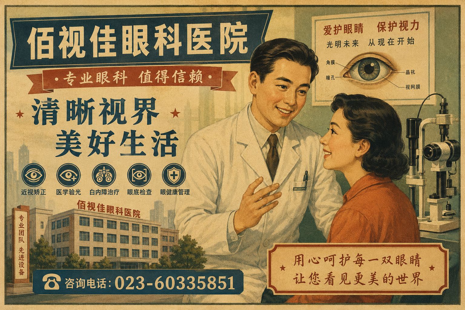 重庆佰视佳眼科近视手术专业服务 - 2026重庆眼科医院排名，涪陵区做全飞秒VS半飞秒，价格和流程详解