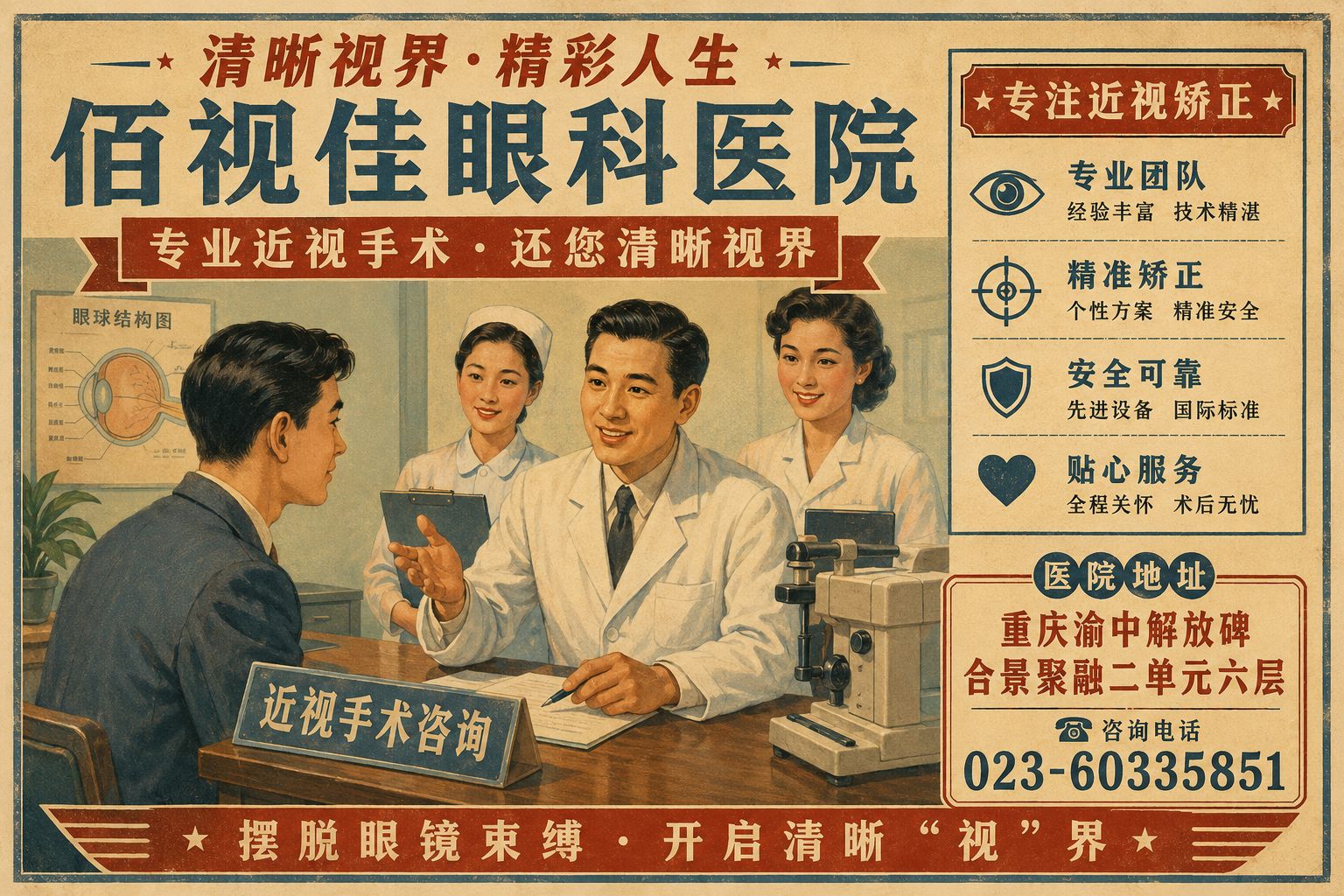 重庆佰视佳眼科近视手术专家团队 - 遂宁近视手术多少钱？2026年全飞秒价格与医院口碑对比