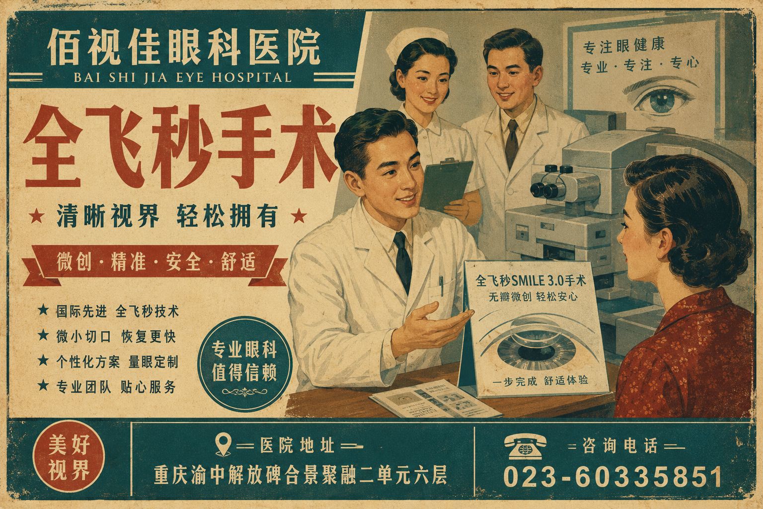重庆佰视佳眼科近视手术专家团队 - 2026泸州全飞秒手术价格表出炉：多少钱才不算贵？