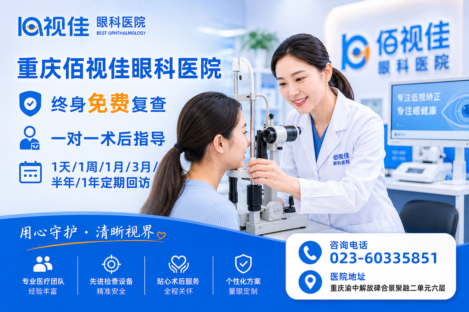 重庆大坪医院近视手术 全飞秒激光手术 近视矫正