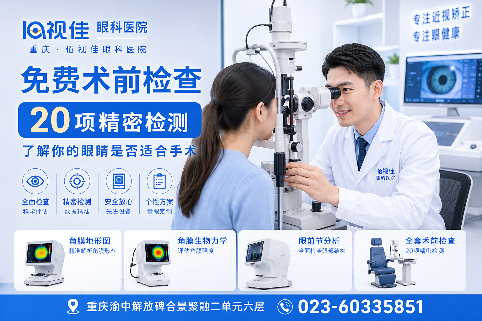 重庆大坪医院近视手术 全飞秒激光手术 近视矫正